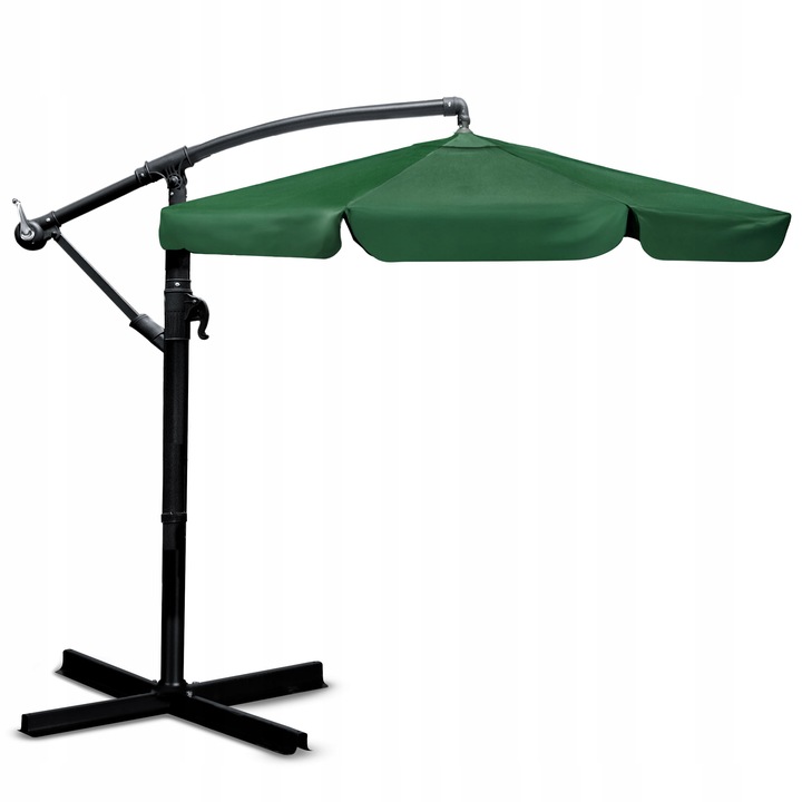 Parasol ogrodowy duży składany z wysięgnikiem pokrowiec 6 segmentów Ø 350cm