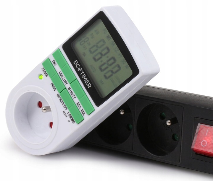 Programator Czasowy Timer Włącznik Prądu Zasilania Tygodniowy Polskie Menu
