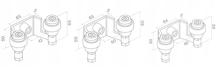 WÓZEK WÓZKI ROLKI DO BRAMY PRZESUWNEJ 80x80 ZESTAW WÓZKÓW BRAMOWYCH WAHLIWE