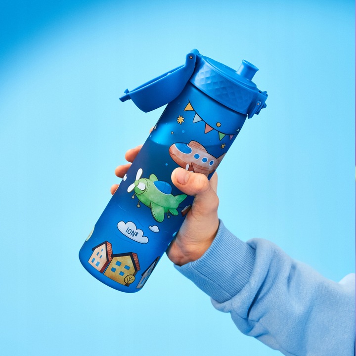 BUTELKA BIDON NA WODĘ DO SZKOŁY PRZEDSZKOLA NIEBIESKI SAMOLOTY ION8 0,5 l