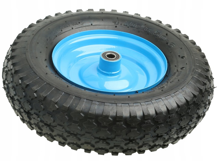 KOŁO KÓŁKO DO TACZKI TACZEK WÓZKA 4.10/3.50-6 2PR POMPOWANE OTWÓR 12 + OŚKA