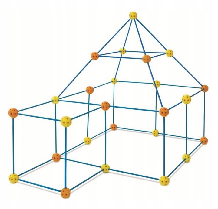 KLOCKI KONSTRUKCYJNE DO BUDOWANIA BAZY XXL DLA DZIECI RURKI SŁOMKI 340 EL