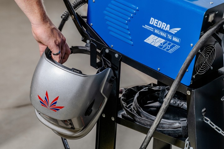 Wózek spawalniczy DEDRA do spawarki Półka na butle Stabilny Mobilny 4 półki