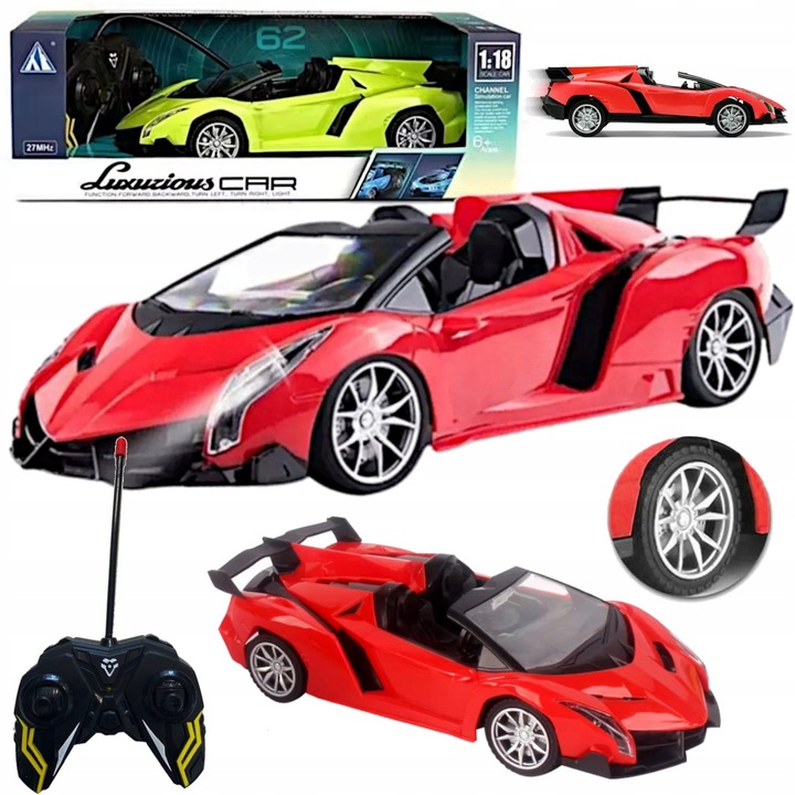 SAMOCHÓD ZDALNIE STEROWANY AUTO NA PILOTA RC POJAZD DLA DZIECKA LED PREZENT