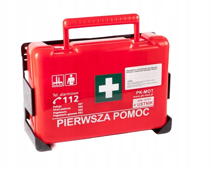 APTECZKA pierwszej pomocy PRZEMYSŁOWA ZAKŁADOWA DO FIRMY DIN 13157 + wiesza