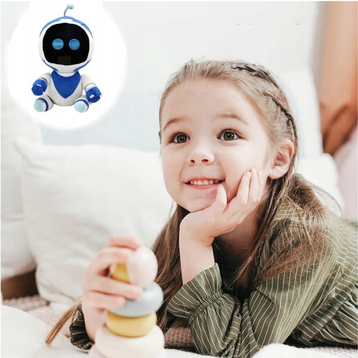 KOLEKCJONERSKA 30CM MIĘKKA ZABAWKA PLUSZOWY ASTRO BOT NA PREZENT URODZINOWY
