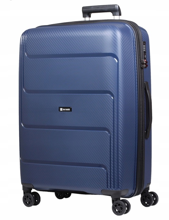 Duża walizka podróżna POSZERZANA +2 cm lekki trwały polipropylen Zamek TSA