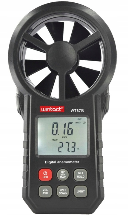 ANEMOMETER MIERNIK WIATRU DO KLIMATYZACJI WIATROMIERZ APLIKACJA BLUETOOTH
