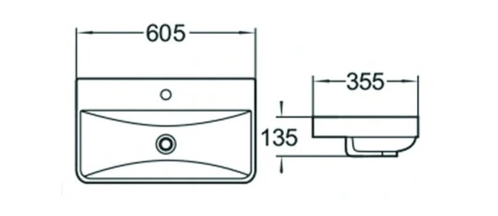 MEXEN DAGNA UMYWALKA MEBLOWA 60 x 35 cm NABLATOWA