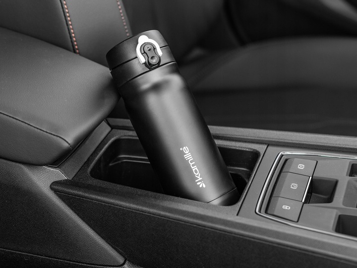 KUBEK TERMICZNY TERMOS STALOWY 100% SZCZELNY pojemny bidon 360 ml KAMILLE