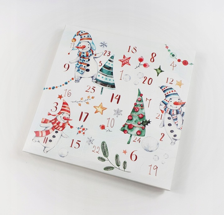 Pudełko /10 szt/ na Kalendarz Adwentowy - BAŁWANKI z kratownicą