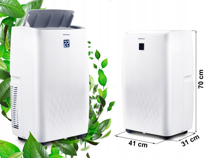 Klimatyzator przenośny z funkcją grzania 4kW OSUSZACZ 34l/24h WiFi BD-581