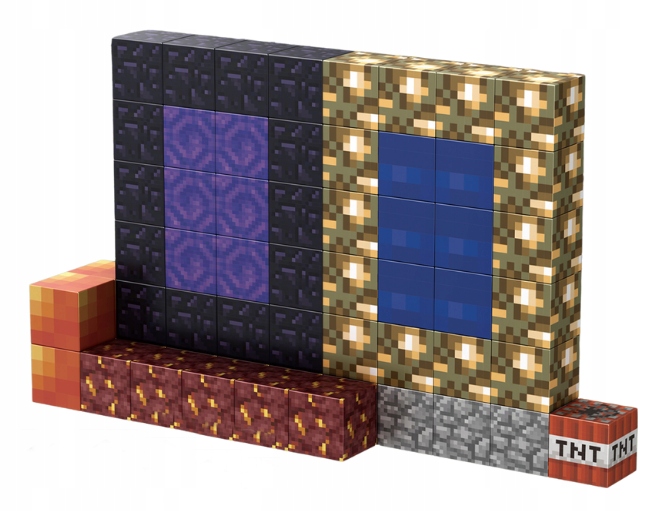 KLOCKI MAGNETYCZNE KOSTKI 3D 2x2 Budowlane Sześciany Zestaw 58 el.