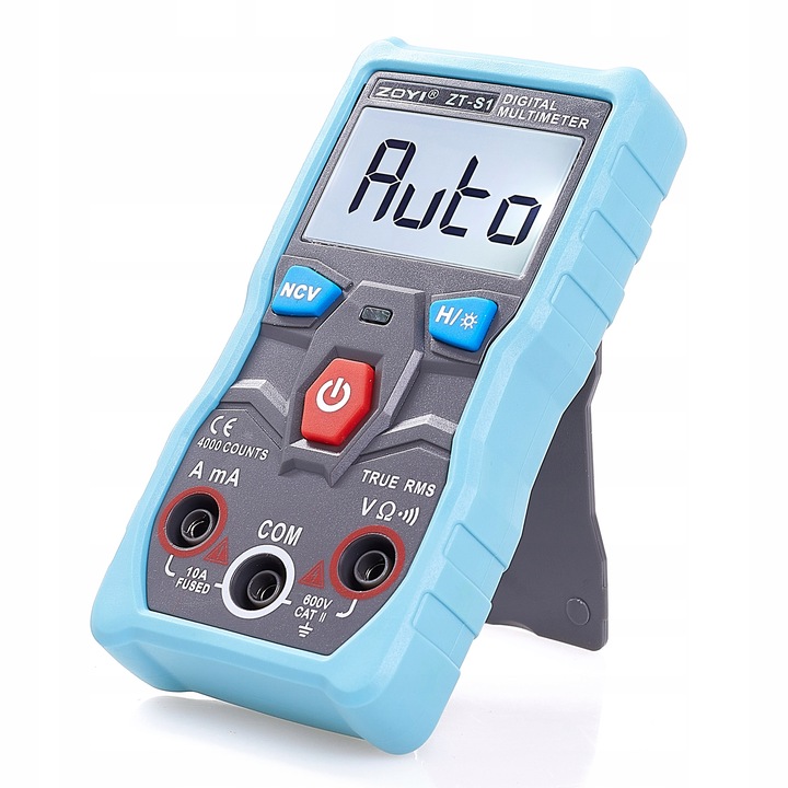 MULTIMETR CYFROWY AUTOMATYCZNY ZT-S1 TRUE RMS NCV MIERNIK NAPIĘCIA PRĄDU