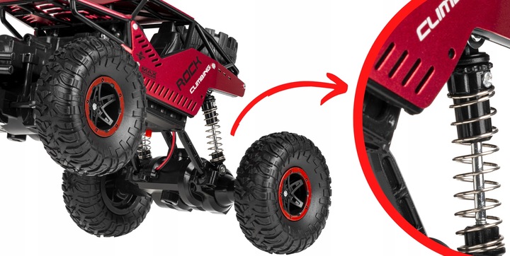 DUŻY SAMOCHÓD ZDALNIE STEROWANY AUTO RC METAL TERENOWY 1:16 PILOT NAPĘD 4X4