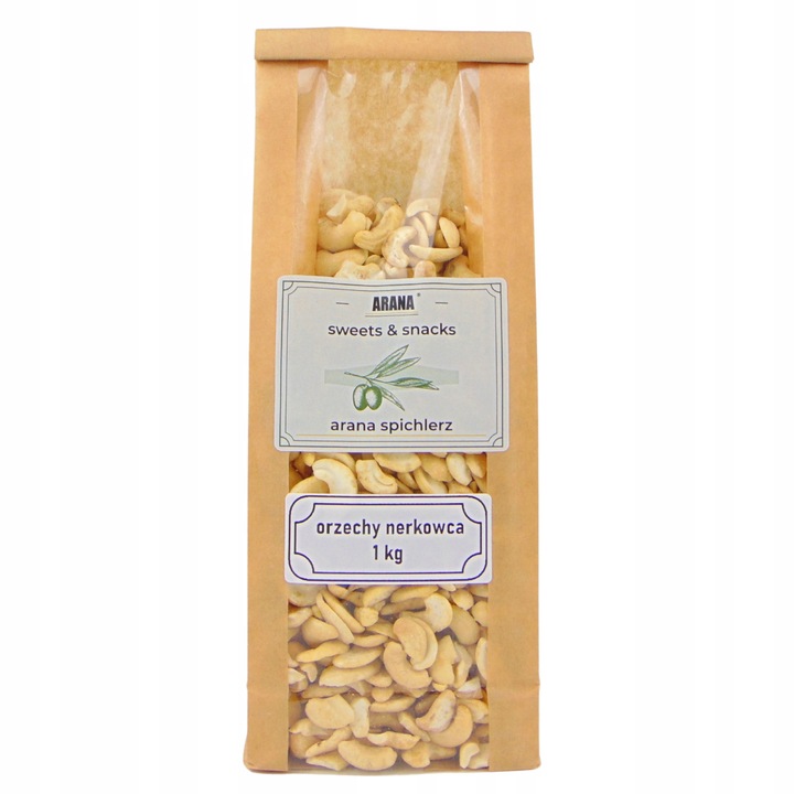 ORZECHY NERKOWCA POŁÓWKI NATURALNE DOSKONAŁA JAKOŚĆ 1KG