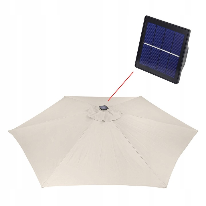 Parasol ogrodowy z oświetleniem LED 270cm beżowy z