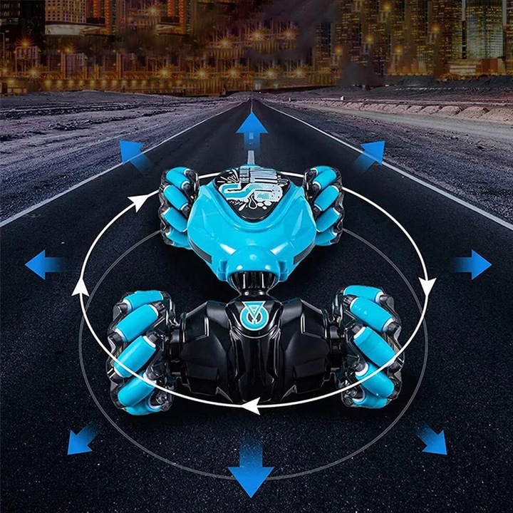 AUTO KASKADERSKIE SAMOCHÓD STEROWANY RĘKĄ GESTAMI +PILOT - AUTO 4X4 LED