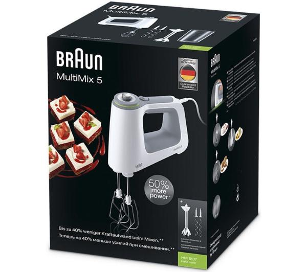 Mikser ręczny Braun MultiMix5 HM5107 9 Biegów 750W do Mieszania Ubijania
