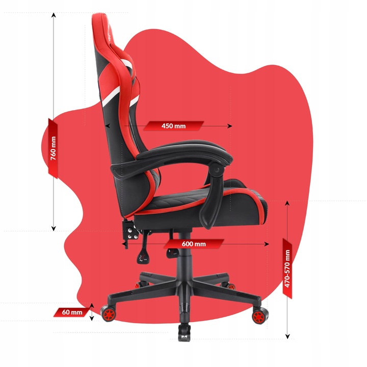 FOTEL GAMINGOWY DLA GRACZA BIUROWY HELL'S