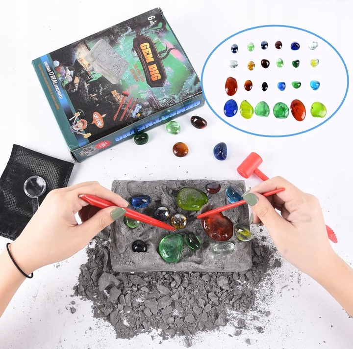 WYKOPALISKA KOPALNIA KRYSZTAŁÓW DIAMENTÓW ZABAWKA ARCHEOLOG ARCHEOLOGICZNE