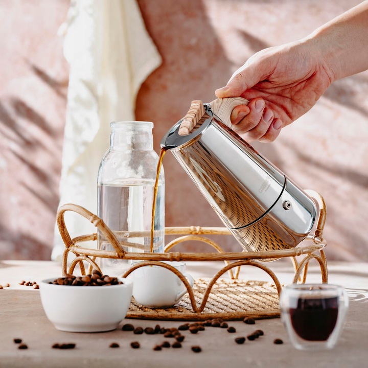 Kawiarka Zaparzacz do kawy 450ml Działa na indukcji, Gaz, Stalowa Camry