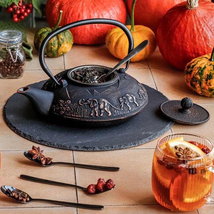 Emaliowany czajnik ŻELIWNY IMBRYK DO HERBATY CZAJNICZEK ZAPARZACZ Hanako