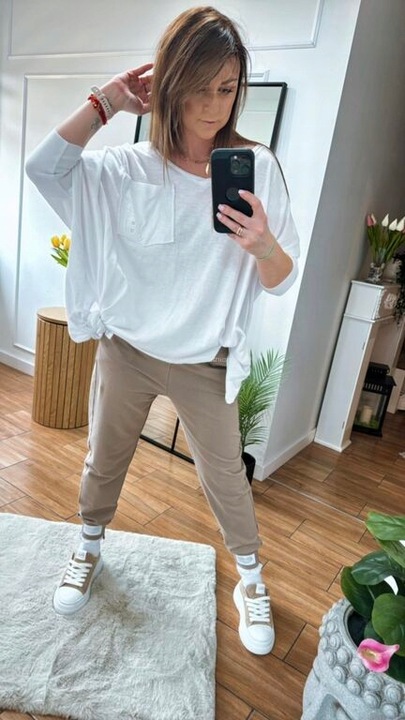 BY O LA LA! BLUZKA BASIC WĘZEŁ BIAŁA UNI