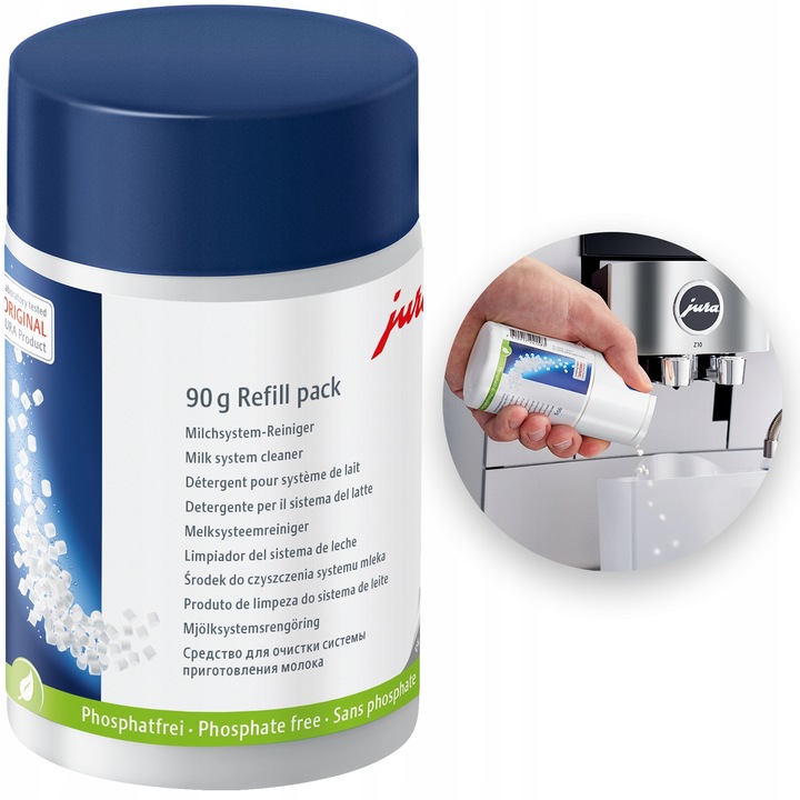 TABLETKI PREPARAT ŚRODEK DO CZYSZCZENIA SYSTEMU MLECZNEGO MLEKA JURA 90G