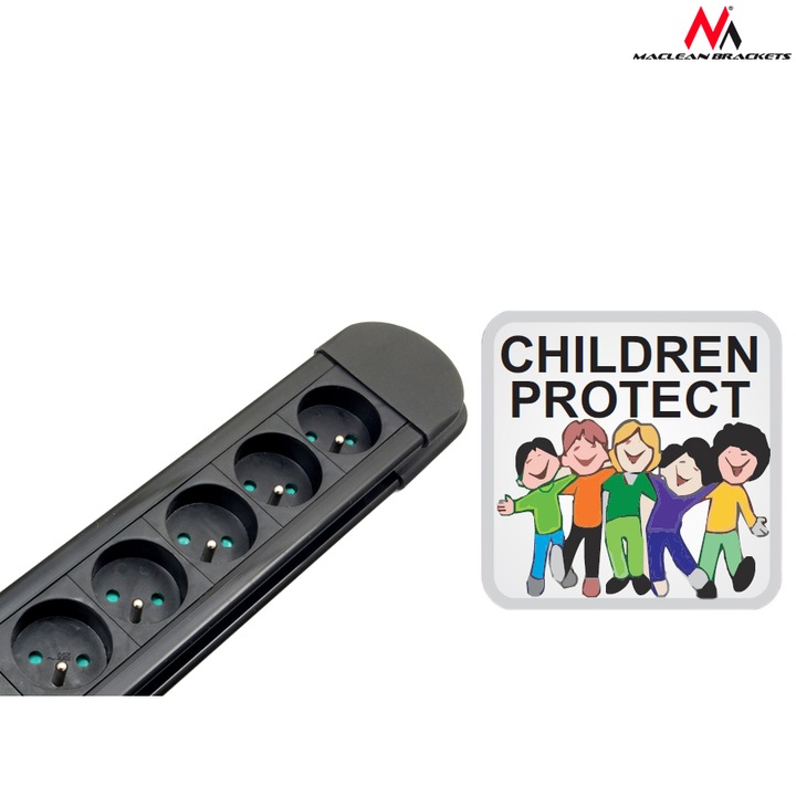 PRZEDŁUŻACZ LISTWA ZASILAJĄCA 10 GNIAZD 1,5m KABEL AUTOMATYCZNY BEZPIECZNIK