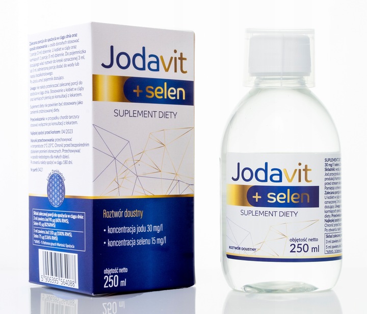 JOD + selen JODAVIT 250 ml Jodavita PŁYN na tarczycę jodek potasu tarczyca