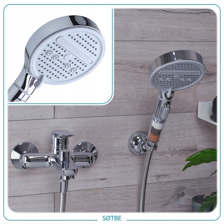 Słuchawka prysznicowa oszczędzająca 60% 6l/min Główka Rączka do prysznica