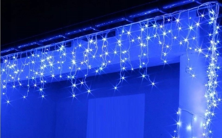 GIRLANDA 100 LED ZEWNĘTRZNA NIEBIESKIE STAŁE FLASH