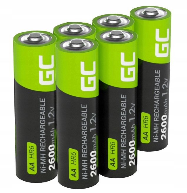 ŁADOWARKA AKUMULATORKÓW BATERII AAA AA + 6x AKUMULATORKI 2600mAh AA R6