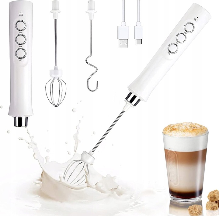 SPIENIACZ DO MLEKA KAWY AKUMULATOROWY MIKSER 3 w 1