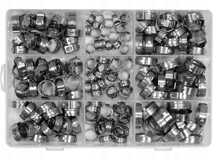 YATO ZESTAW OBEJM ZACISKOWYCH Z UCHEM 170 SZTUK STAL NIERDZEWNA YT-067842