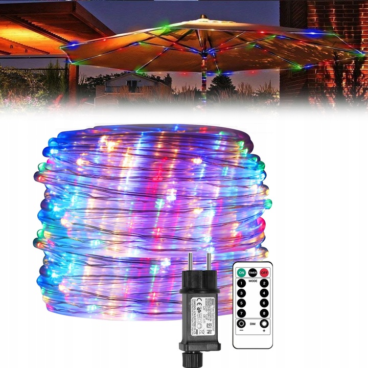 Wąż sznur świetlny LED RGB 10m Party Light , Dekoracje świąteczne +pilot