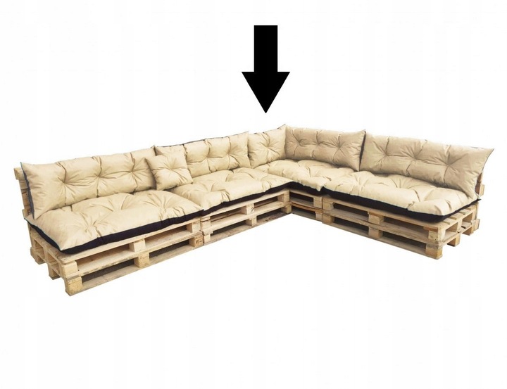 Poduszka Ogrodowa Tarasowa wodoodporna pikowana 70x40cm Krem