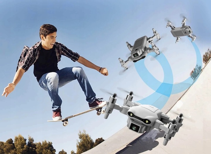 DRON TURBO 2X KAMERA PODGLĄD POWRÓT FUTERAŁ 2X AKU