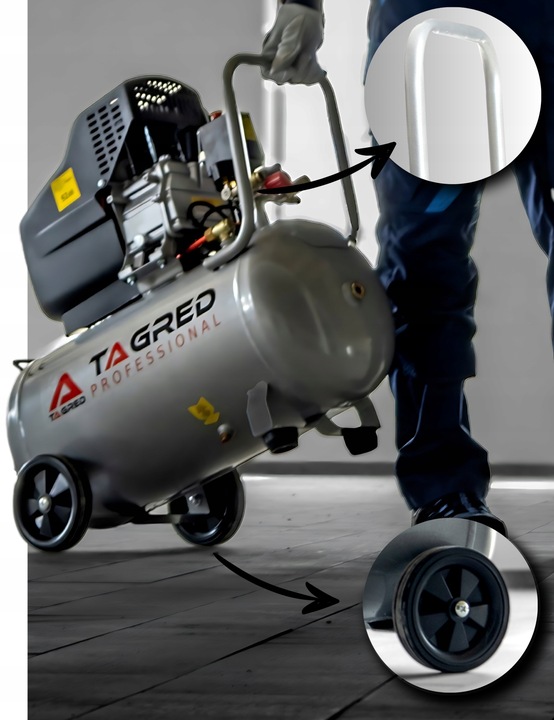 SPRĘŻARKA POWIETRZA KOMPRESOR OLEJOWY 3,4KM 24L + ZESTAW PNEUMATYCZNY