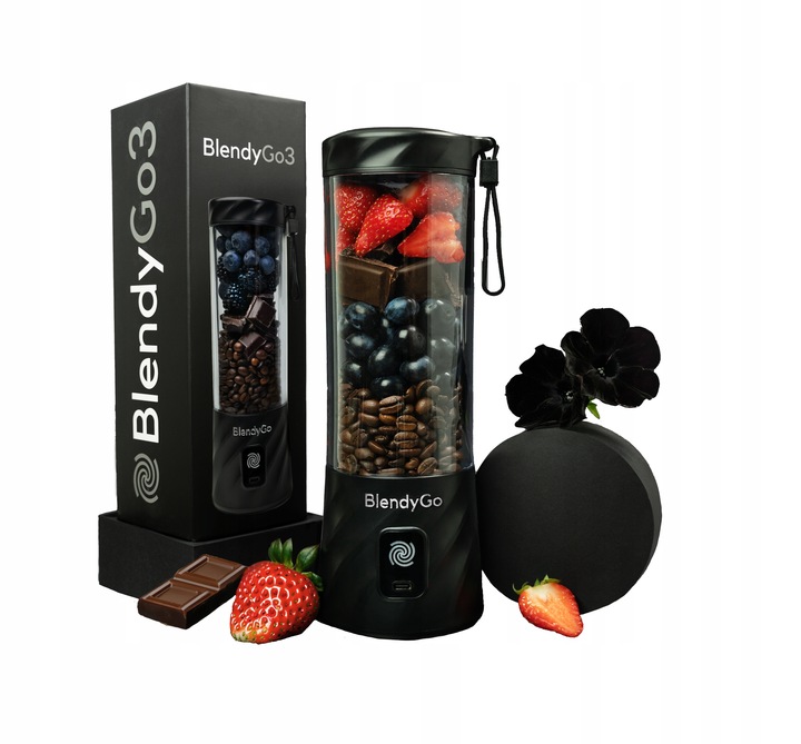 Blender BlendyGo 3 Bezprzewodowy Kielichowy USB ORYGINALNY MOC CZARNY 250W
