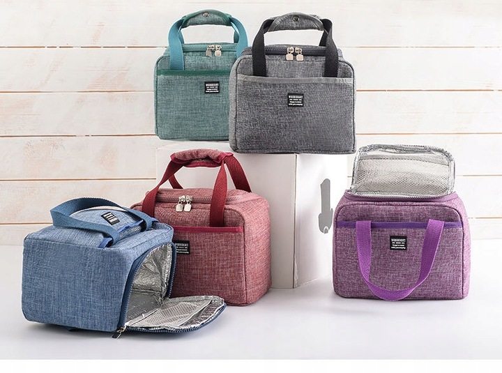 TORBA TERMICZNA ŚNIADANIOWA LUNCH BOX IZOLACYJNA niebieska