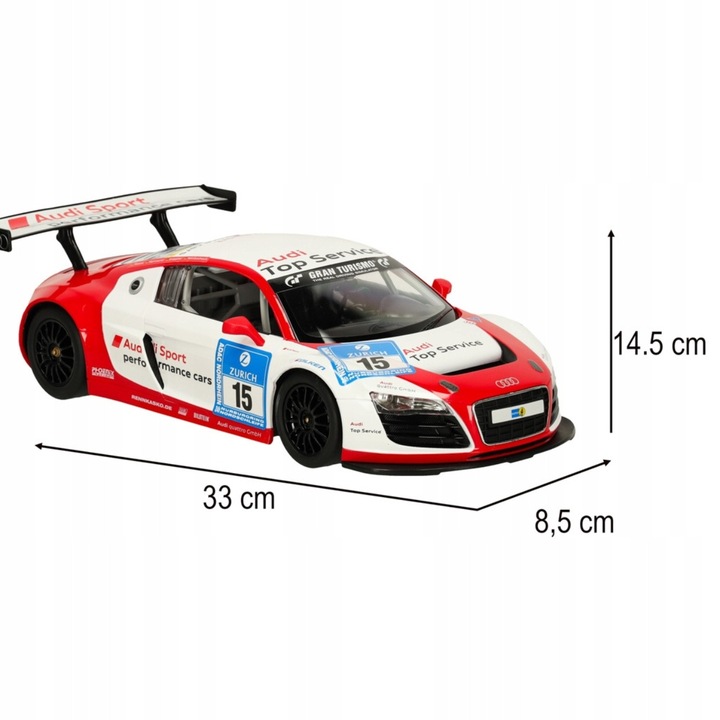 AUTO ZDALNIE STEROWANE AUDI R8 LMS PERFORMANCE WYŚCIGOWY 1:14 NA PILOTA R/C
