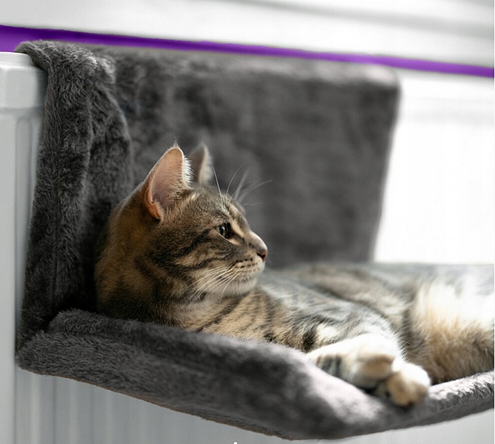 LEGOWISKO WISZĄCE PLUSZOWE HAMAK DLA KOTA NA KALORYFER BALKON