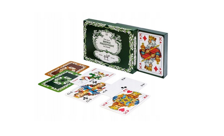 Karty podwójne, liście dębu. Piatnik