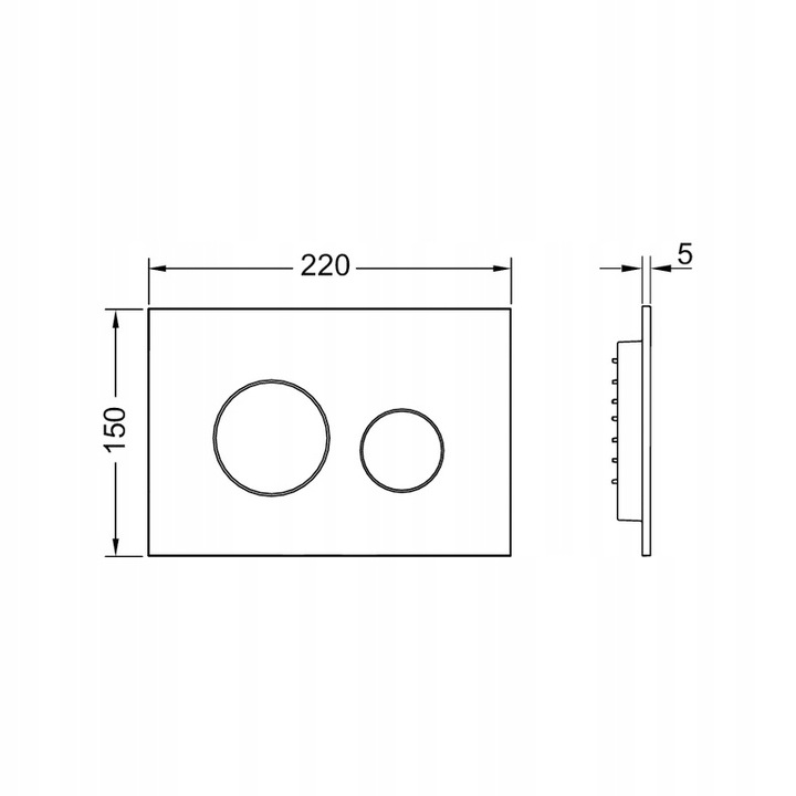 Przycisk spłukujący do WC Tece Loop biały połysk 9240920