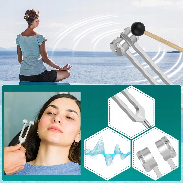 Kamerton 128/256/512 HZ aluminium do diagnostyki słuchu wibracji Stroik