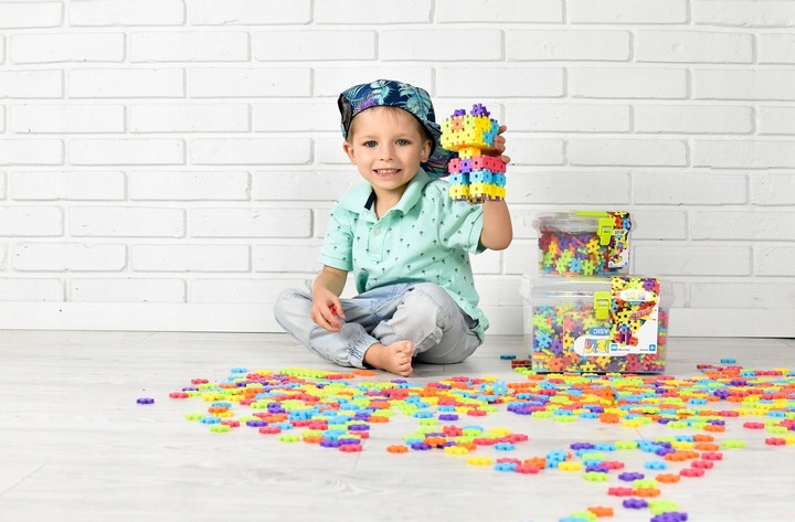 KLOCKI KONSTRUKCYJNE WAFLE MELI Basic Travel Box 250 EL GOFRY PUZZLE