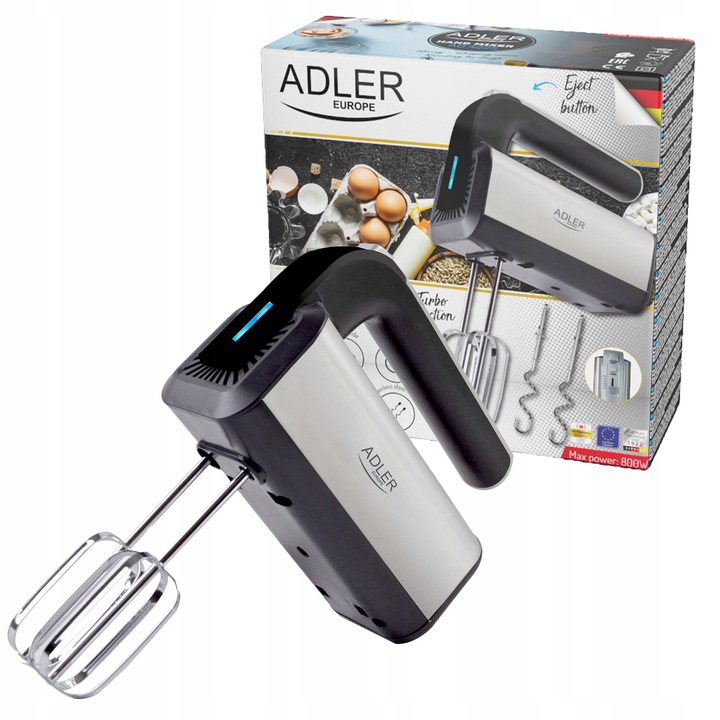 MIKSER RĘCZNY ROBOT KUCHENNY TURBO 800W 5 BIEGÓW