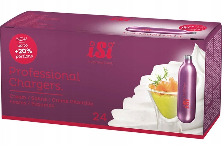 NABOJE DO SYFONU N2O 24 SZT. ISI NAJLEPSZE !